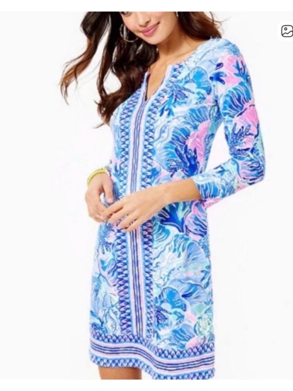 Lilly Pulitzer Women's Upf 50+ Nadine Chilly Lilly Dress Saltwater